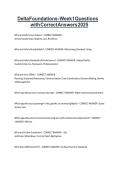 Delta Foundations - Week 1 Questions with Correct Answers