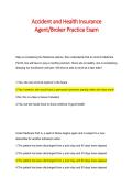 Accident and Health Insurance Agent-Broker Practice Exam Test Bank Verified Questions Answers 2025&sol; 2026