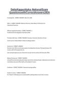 Delta Kappa Alpha - National Exam Questions with Correct Answers