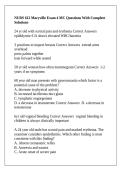 NURS 612 Maryville Exam 4 MC Questions With Complete Solutions
