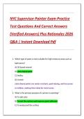 NYC Supervisor Painter Exam Practice  Test Questions And Correct Answers  &lpar;Verified Answers&rpar; Plus Rationales 2026  Q&A &vert; Instant Download Pdf