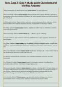 Med Surg 3- Quiz 4 study guide Questions and  Verified Answers