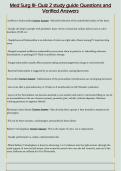 Med Surg III- Quiz 2 study guide Questions and  Verified Answers 