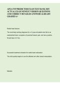 APEA FNP Predictor Exam Test Bank 2025 &vert; Actual Exam Questions and Verified Answers