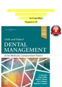 Test Bank - Little and Falace's Dental Management of the Medically Compromised Patient&comma; 10th Edition - Miller - All 30 Chapters and Rationales Included