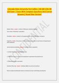 Colorado State University-Fort Collins &vert; PSY 252 &lpar;PSY 252 CSU EXAM 1&rpar; Exam