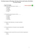Anatomy & Physiology&colon; The Unity of Form and Function &lpar;10th Ed&rpar; by Saladin &ndash; Updated Chapters 1-29 Exam Bank with Verified Answers