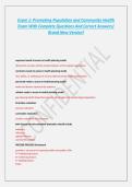 Exam 1&colon; Promoting Population and Community Health Exam With Complete Questions And Correct Answers&vert; Brand New Version&excl;