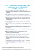 WGU C214 Financial Management &vert; OA Exam Bank &vert; 110&plus; Verified Q&A &vert; 2026 Edition