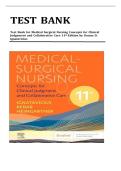 Test Bank for Medical-Surgical Nursing&colon; Concepts for Clinical Judgment and Collaborative Care &lpar;Evolve&rpar; 11th Edition by Donna D&period; Ignatavicius &vert;ISBN&colon; 9780323878265&vert; Guide A&plus;