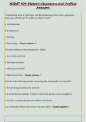 MGMT 404 Midterm Questions and Verified  Answers 