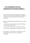 CP-FS EXAMINATION TEST 2026 QUESTIONS WITH SOLUTIONS GRADED A&plus;