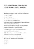 CP-FS COMPREHENSIVE EXAM 2026 FULL QUESTIONS AND CORRECT ANSWERS