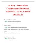 Activity Director Class  Complete Questions Latest  2026&sol;2027 Correct Answers  GRADED A&plus; 