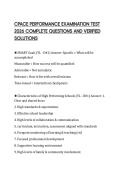 CPACE PERFORMANCE EXAMINATION TEST 2026 COMPLETE QUESTIONS AND VERIFIED SOLUTIONS