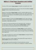 MSN 611 Final Exam Questions and Verified  Answers 