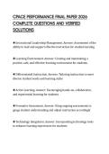CPACE PERFORMANCE EXAMINATION TEST 2026 COMPLETE QUESTIONS AND VERIFIED SOLUTIONS
