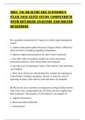MHA 706 HEALTHCARE ECONOMICS EXAM 2026 ELITE STUDY COMPENDIUM WITH DETAILED ANALYSIS AND SOLVED QUESTIONS
