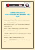 CGMS Reconstruction Exam Questions and Answers 100&percnt; PASS