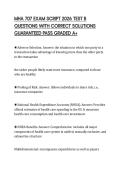 MHA 707 EXAM SCRIPT 2026 TEST B QUESTIONS WITH CORRECT SOLUTIONS GUARANTEED PASS GRADED A&plus;
