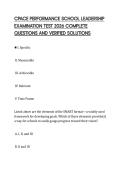 CPACE PERFORMANCE SCHOOL LEADERSHIP EXAMINATION TEST 2026 COMPLETE QUESTIONS AND VERIFIED SOLUTIONSCPACE PERFORMANCE SCHOOL LEADERSHIP EXAMINATION TEST 2026 COMPLETE QUESTIONS AND VERIFIED SOLUTIONS