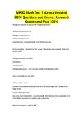 MRSO Mock Test 1 &lpar;Latest Updated 2026 Questions and Correct Answers&rpar; Guaranteed Pass 100&percnt;