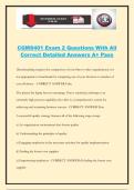 CGMS401 Exam 2 Questions With All Correct Detailed Answers A&plus; Pass