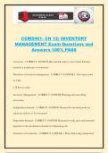CGMS401- CH 12&colon; INVENTORY MANAGEMENT Exam Questions and Answers 100&percnt; PASS