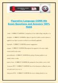 Figurative Language CGMS 8th Exam Questions and Answers 100&percnt; PASS