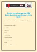 Insulin pump therapy and CGM Exam Questions and Answers 100&percnt; PASS