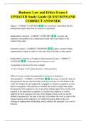 Business Law and Ethics Exam 4  UPDATED Study Guide QUESTIONSAND  CORRECT ANSWSER 