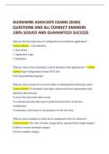 GUIDEWIRE ASSOCIATE EXAM 2026 &vert; ACCURATE REAL EXAM QUESTIONS WITH DETAILED ANSWERS WITH A STUDY GUIDE &vert; LATEST UPDATE &vert; EXPERT VERIFIED FOR GUARANTEED PASS