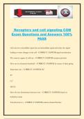 Receptors and cell signaling CGM Exam Questions and Answers 100&percnt; PASS