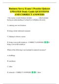 Business Savvy Exam 1 Practice Quizzes  UPDATED Study Guide QUESTIONS  AND CORRECT ANSWERS -