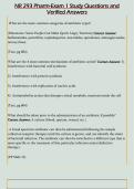 NR 293 Pharm-Exam 1 Study Questions and  Verified Answers