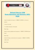 Skeletal Muscle CGM Exam Questions and Answers 100&percnt; PASS