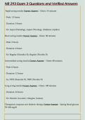 NR 293 Exam 3 Questions and Verified Answers