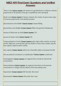 NRES 409 Final Exam Questions and Verified  AnswersNRES 409 Final Exam Questions and Verified  Answers