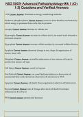 NSG 5003- Advanced Pathophysiology-Wk 1 &lpar;Ch  1-3&rpar; Questions and Verified Answers 