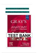 Test Bank For Gray's Anatomy for Students Flash Cards 5th Edition by Richard Drake &vert; All Chapters 1-8&vert; Complete Edition