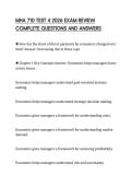 MHA 710 TEST 4 2026 EXAM REVIEW COMPLETE QUESTIONS AND ANSWERS