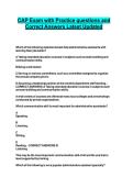 CAP Exam with Practice questions and Correct Answers Latest Updated&period;
