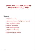 NIMS ICS 300 Test &lpar;All Versions&rpar; Complete Question Bank &vert; Verified Questions and Answers
