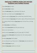 med surg 2 midterm review &lpar;ear and eye&rpar;  Questions and Verified Answers 