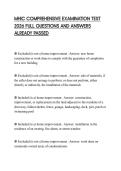 MHIC COMPREHENSIVE EXAMINATION TEST 2026 FULL QUESTIONS AND ANSWERS ALREADY PASSED