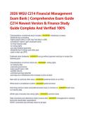 WGU C214 Financial Management Exam Guide 2026 &vert; 100&percnt; Verified Study Bank