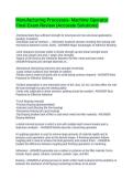 Manufacturing Processes- Machine Operator Final Exam Review &lpar;Accurate Solutions&rpar;