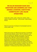 MN SALON MANAGER EXAM 2026  QUESTIONS AND ANSWERS&vert; ACE YOUR  GRADES&vert; LICENSING&comma; SANITATION&comma;  COSMETOLOGY LAW&comma; SALON  OPERATIONS&period;
