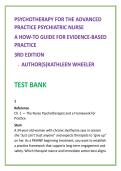 Psychotherapy Psychiatric Nurse Test Bank 2026 &vert; Wheeler Psychotherapy Study Guide