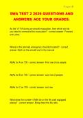 SWA TEST 2 2026 QUESTIONS AND  ANSWERS&vert; ACE YOUR GRADES&period;